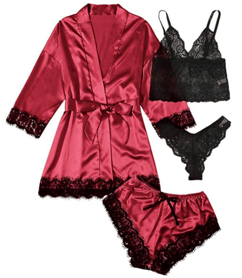 Komplet piżamy z opaską na oczy