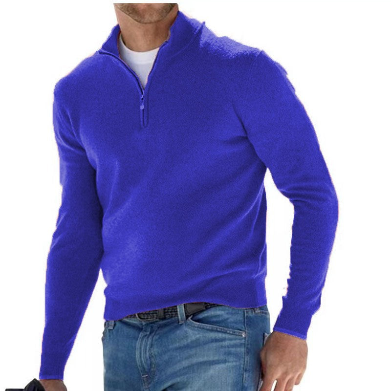 V-neck z zamkiem polo casual