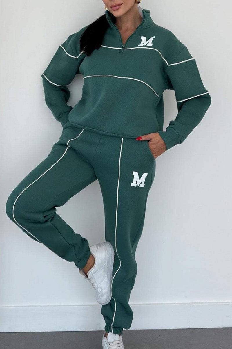 Zipper Leisure Sports Suit