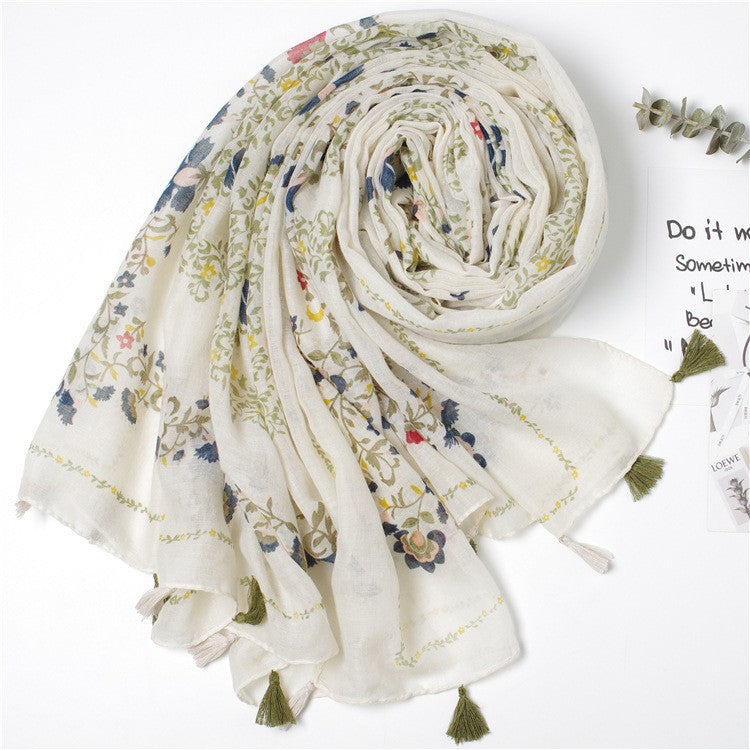 Vintydżowy jedwabny szal patchworkowy