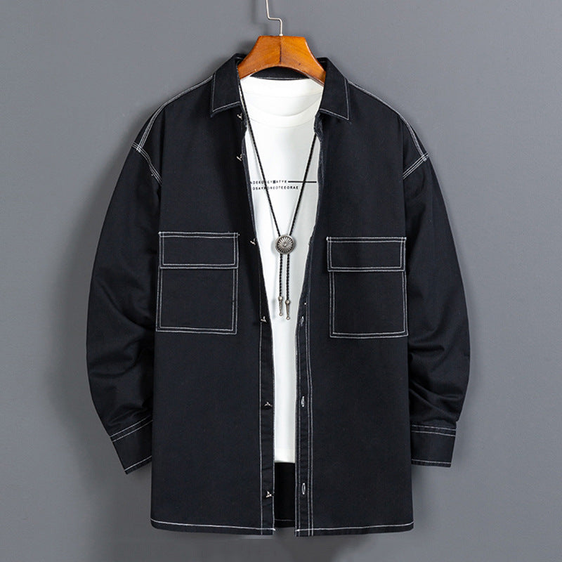 Men's New Fashion Cotton Long-Seleeved Shirt