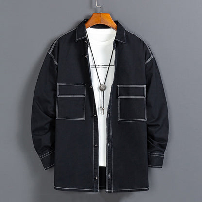 Men's New Fashion Cotton Long-Seleeved Shirt