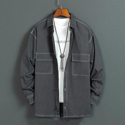 Men's New Fashion Cotton Long-Seleeved Shirt