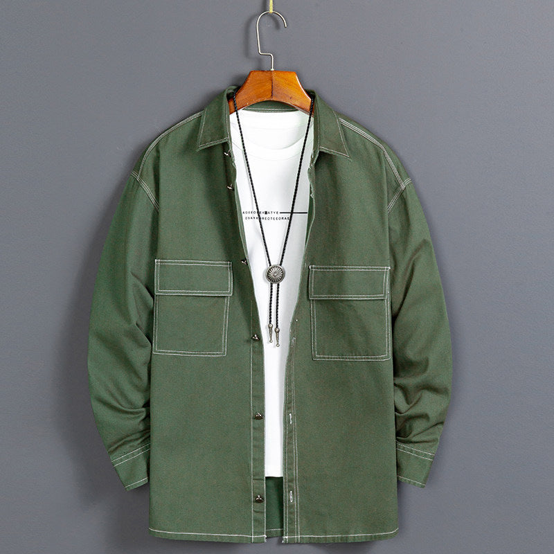 Men's New Fashion Cotton Long-Seleeved Shirt