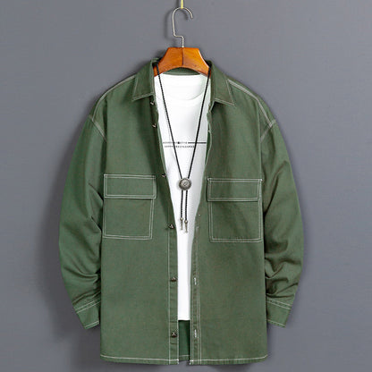 Men's New Fashion Cotton Long-Seleeved Shirt