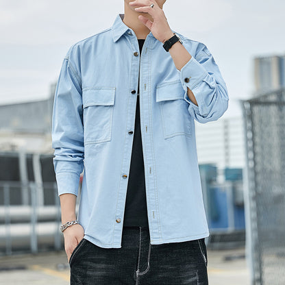 Men's New Fashion Cotton Long-Seleeved Shirt