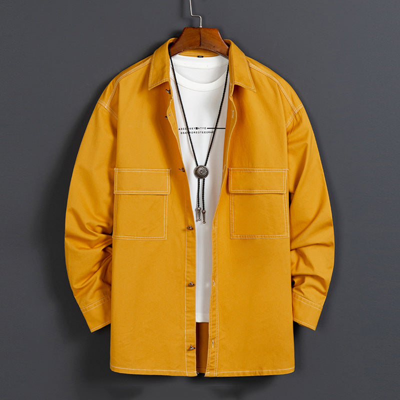 Men's New Fashion Cotton Long-Seleeved Shirt