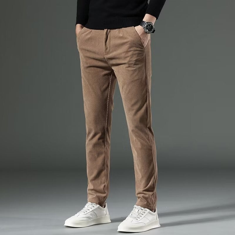 Men's sztruksowe spodnie casual