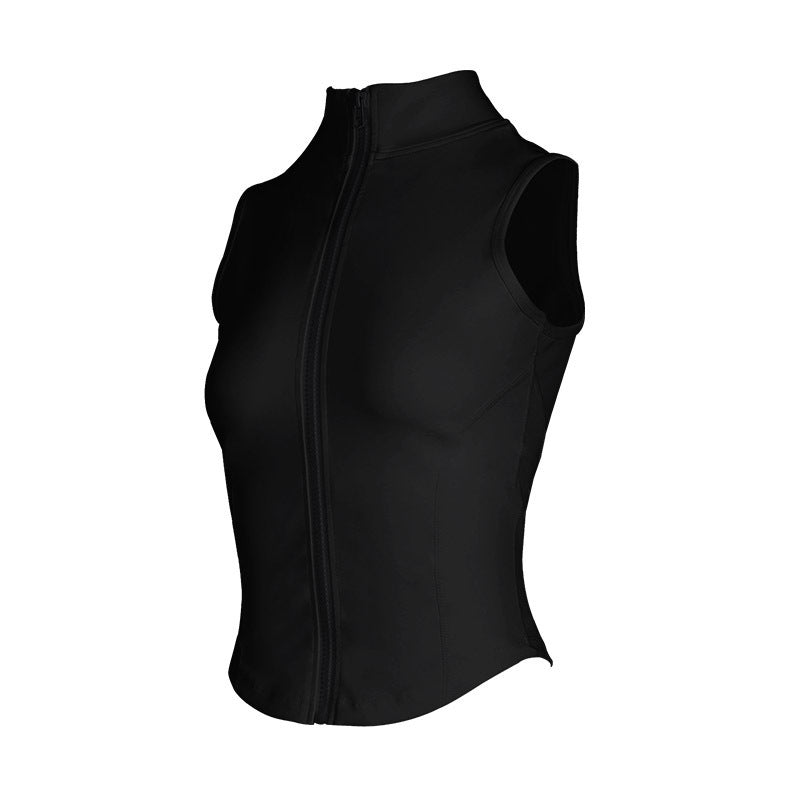 Sleeveless Zipper Sport Vest