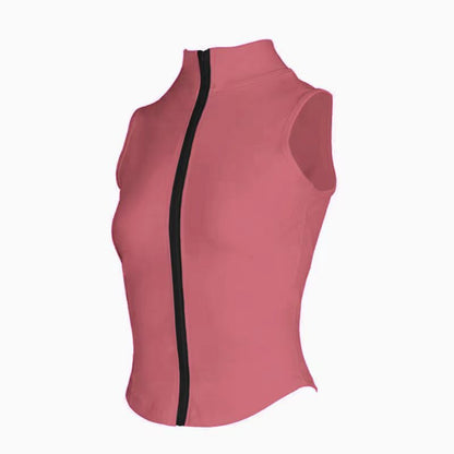 Sleeveless Zipper Sport Vest
