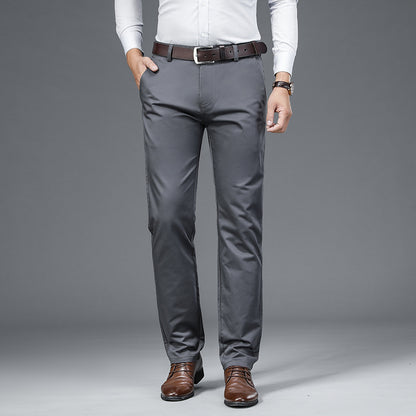 Men's Spodnie Casual o prostych nogawkach z wysokim stanem