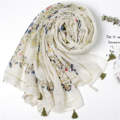 Vintydżowy jedwabny szal patchworkowy