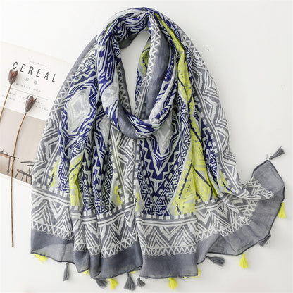 Vintydżowy jedwabny szal patchworkowy