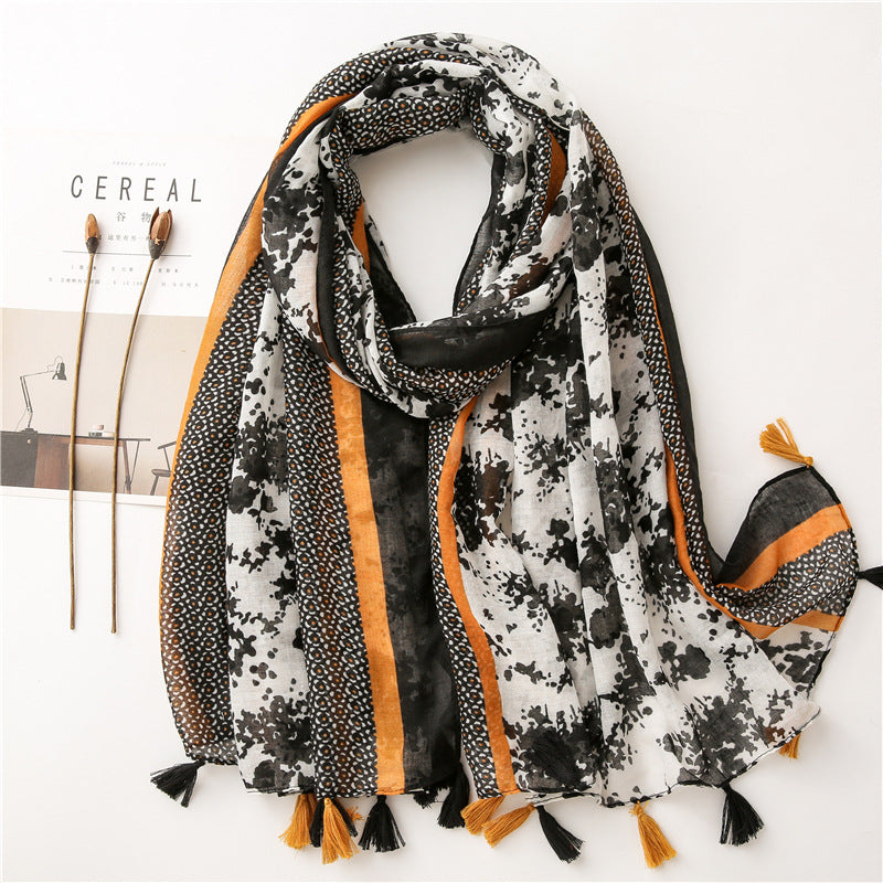 Vintydżowy jedwabny szal patchworkowy