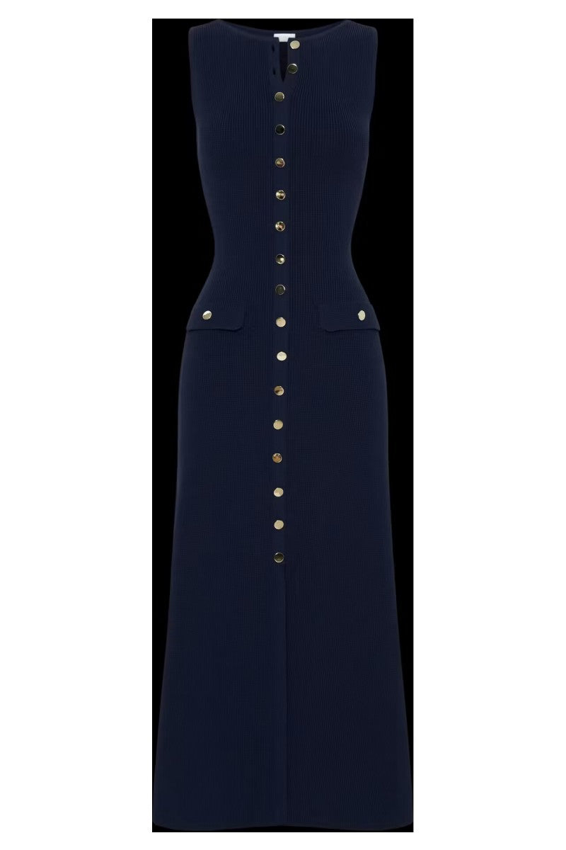 Sleeveless Crewneck Knit Dress